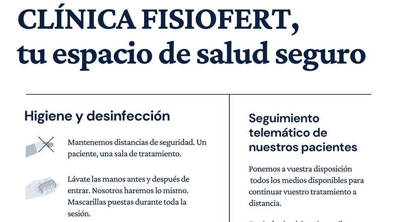 CLÍNICA FISIOFERT, PROTOCOLOS DE LIMIPIEZA Y DESINFECCIÓN.